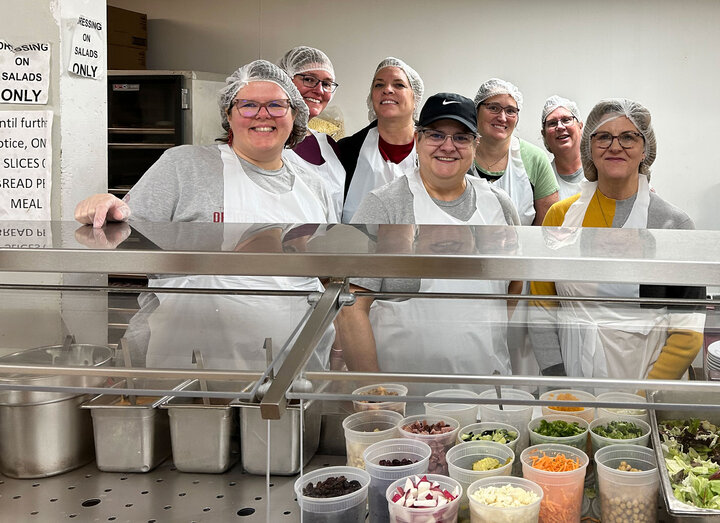 2024-25 UNOPA board members serving lunch at PCM