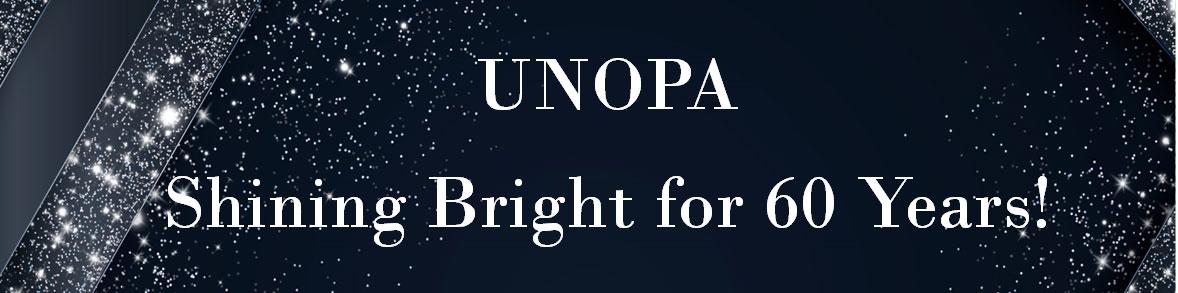 UNOPA Shining Bright for 60 Years banner